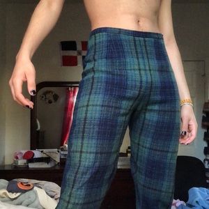 vintage plaid pants